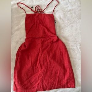Forever 21 burnt red open back mini dress. Size small